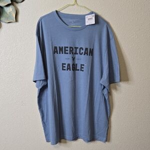 American Eagle Outfitters Graphic Tee in Blue
